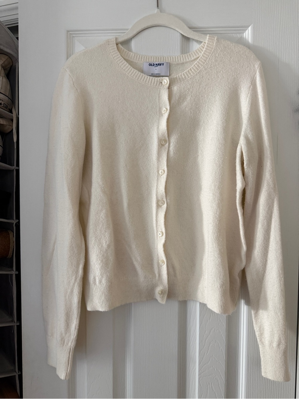 Old Navy Cream SoSoft Crewneck Cardigan